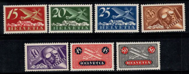 Schweiz 1923-25 Mi. 179-184, 213 Postfrisch 100% Flugpost FLUGZEUG