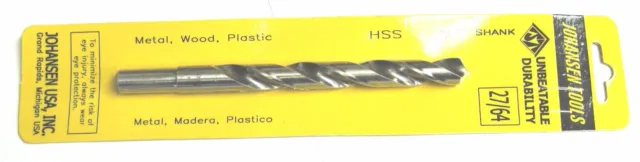 27/64" 2 pcs. SHIPS FROM USA Twist Drill bits High speed steel cutting hss hs