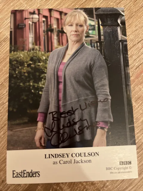 BBC EastEnders Carol Jackson Undedicated Hand Signed Cast Card Lindsey Coulson