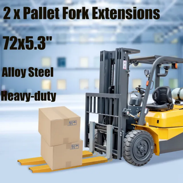 72x5.3'' Pallet Fork Extension Alloy Steel Forklift Extensions for Loaders Truck