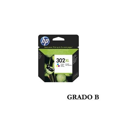 HP 302XL F6U67AE cartuccia originale GRADO B tri-colore 330 pagine