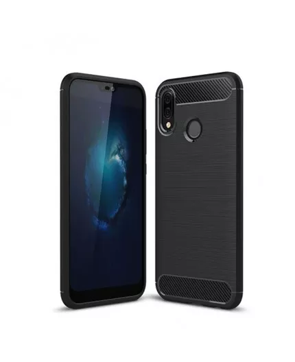 Coque en Fibre de Carbone Huawei P20 Lite - Noir