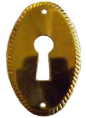 S-119 Plain Horizontal Brass Keyhole Escutcheon