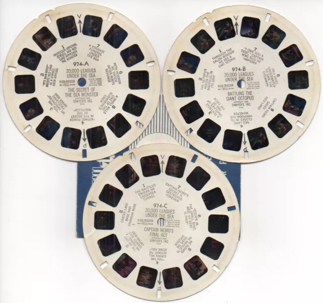 View-Master 3D Bildscheibenset Nr. 974 A-C: 20.000 Leagues under the Sea