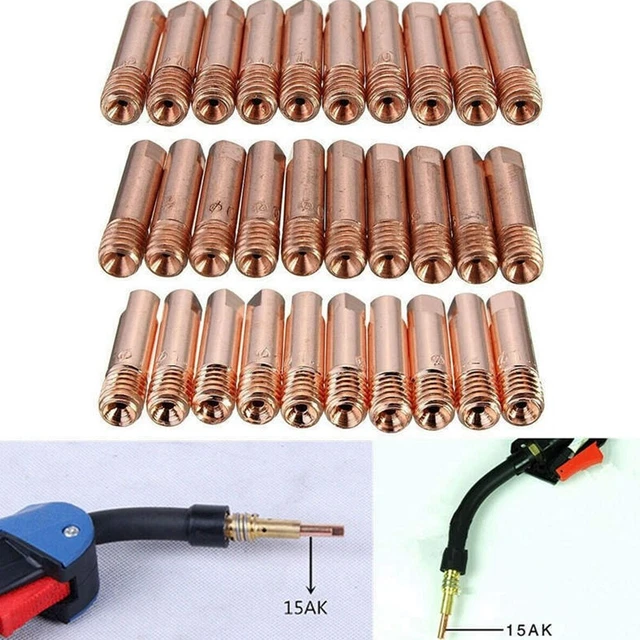 Weld Like a Pro with These MB 15AK MIG MAG Welding Torch Gas Nozzles - 10 Pack