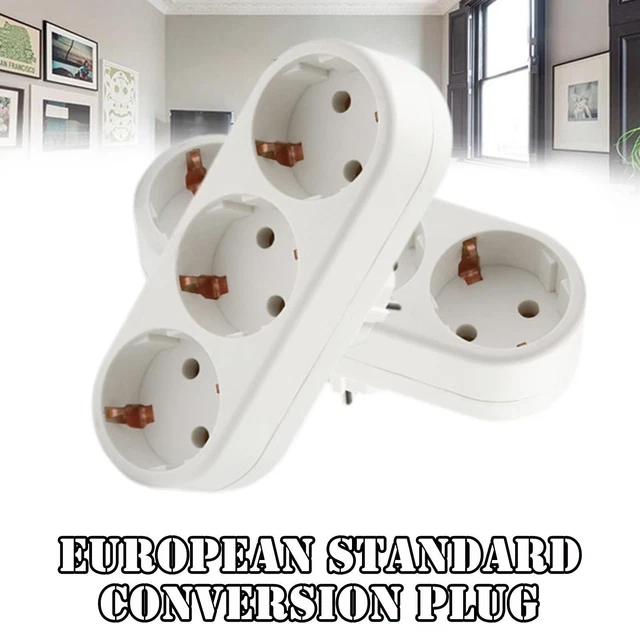 POWER STANDARD PLUG Adapter Socket Conversion 250V 1-3 Multi EU Outlet ...