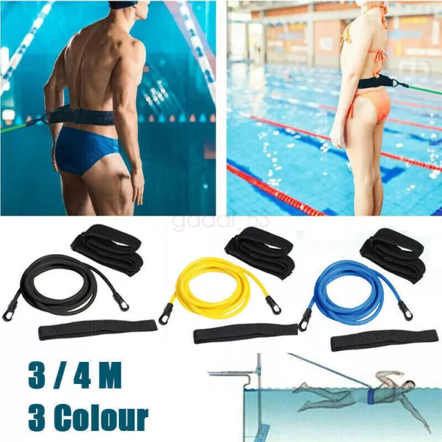 Swim Trainer Training Belt Resistance Leash Stationary Swimming System AU SALE