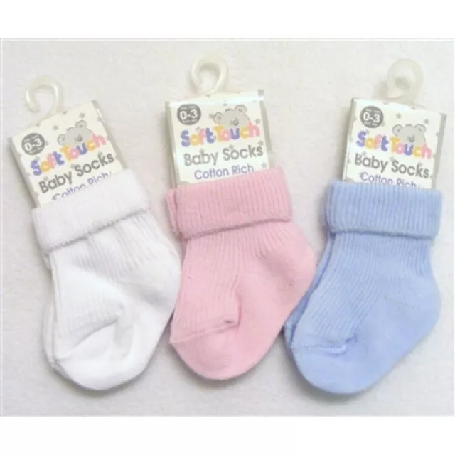 Ankle Socks Pack of 2 Age NEWBORN 0-3 Months