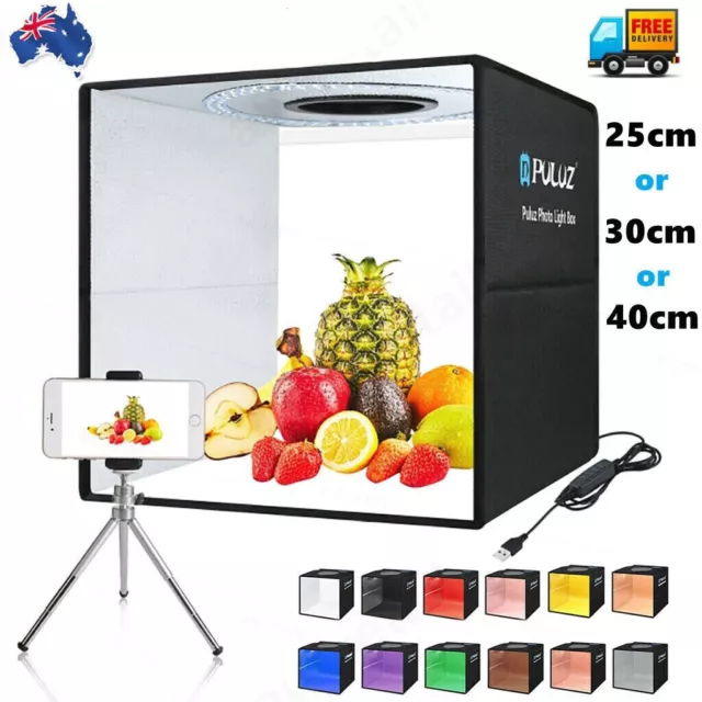 Portable Photo Studio LED Light Tent Bar Cube Soft Box Room Photography & Remote