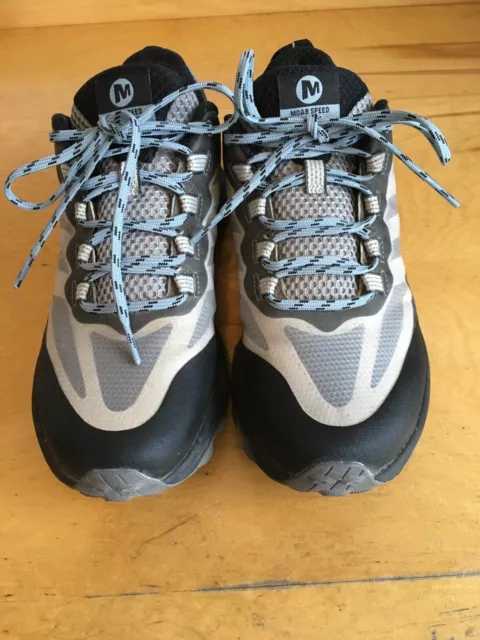 MERRELL WOMEN'S MOAB Speed J067160 Gray Vibram Hiking Shoes Sneakers ...