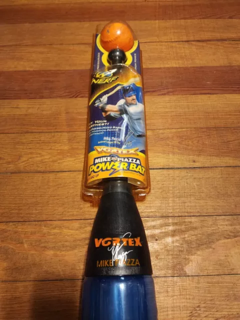 2001 Mike Piazza Power Bat, Nerf Vortex By Hasbro. Original (DAMAGED) Packaging