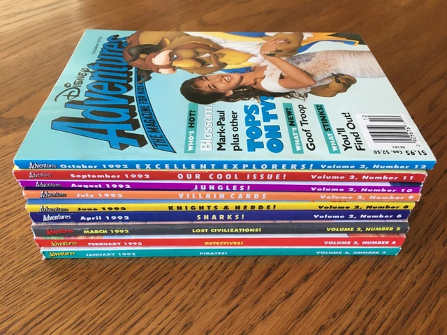 LOT OF 21 VINTAGE* 1990-1992 DISNEY ADVENTURES MAGAZINES for Kids 90s VERY FINE