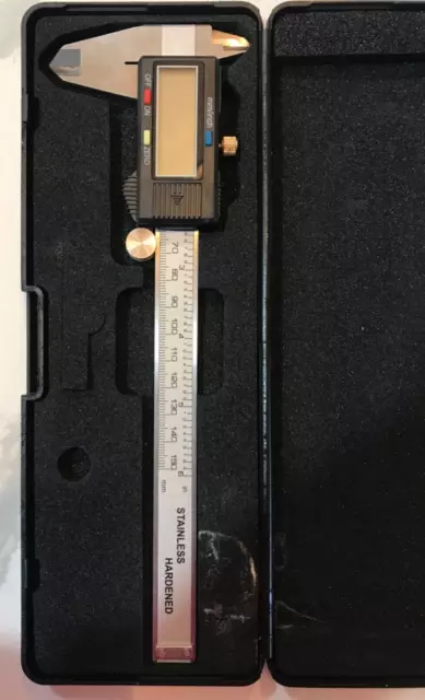 150mm 6" Carbin Fiber Electronic Digital Vernier Caliper Micrometer Guage LCD