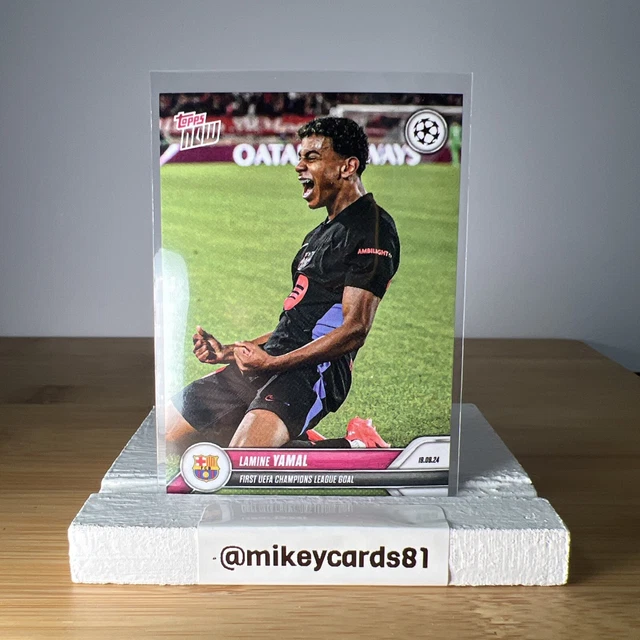 TOPPS NOW 2024 Lamine Yamal First UEFA Champions League Goal Fc