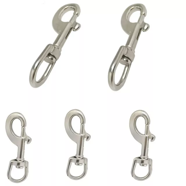 Stainless Steel 316 Swivel Eye Bolt Snap Hook Set 5 Pc 3/8'' x 64mm WLL 120Lbs