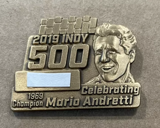 2019 Indianapolis Indy 500 103RD  Bronze Pit Badge Celebrating Mario Andretti