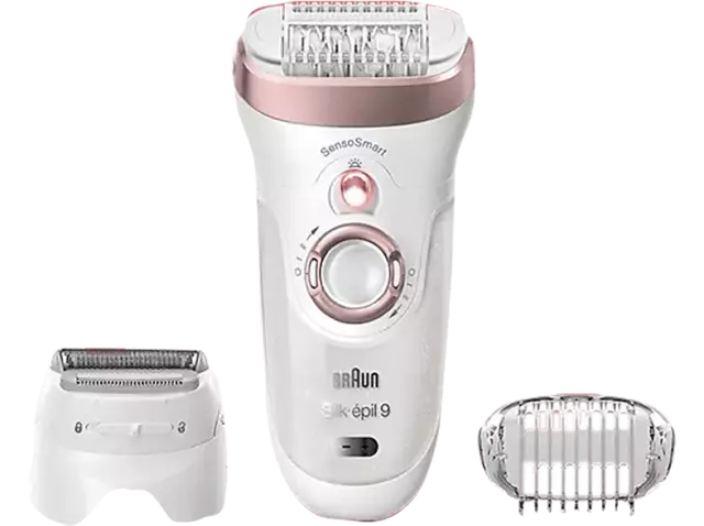 Depiladora- Braun Silk-épil 9 9-720, Tecnología Micro-Grip, Cabezal oscilante, L