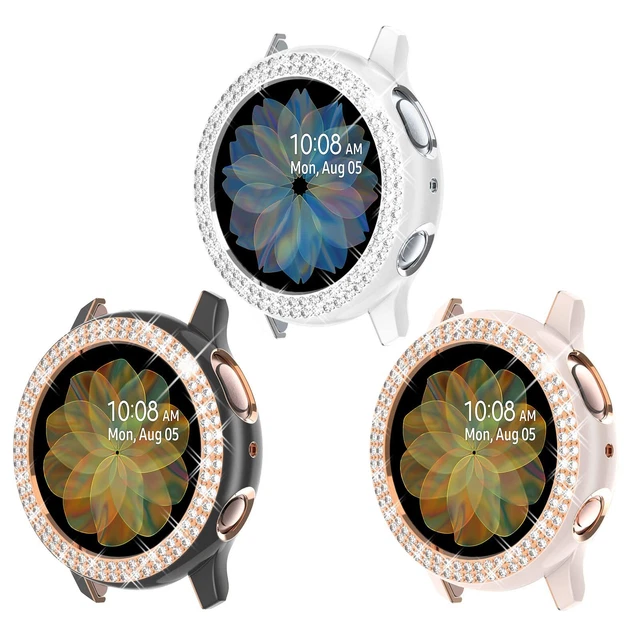 Compatible with Galaxy Watch Active 2 Case 40mm, Bling Crystal Diamond...