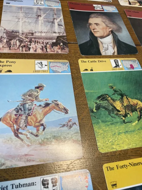 Vintage 1979 Educational American History Cards Lot Of 25 Cards