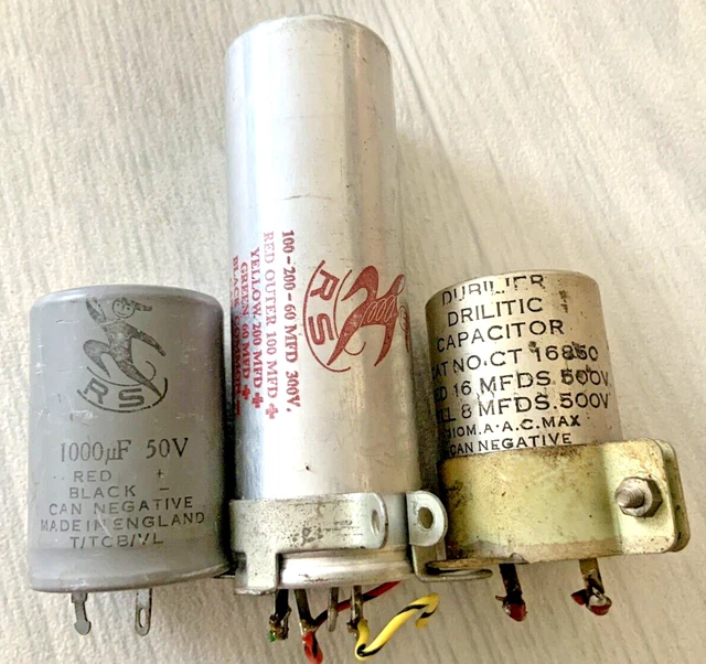 RS CAPACITOR X3 For Leak Quad KT66 PYE EL34 HMV Decca PX25 Valve Tube