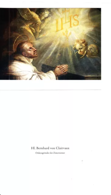 Christl. Sammelbild, Hl. Bernhard v. Clairvaux, Ordensgründer der Zisterzienser