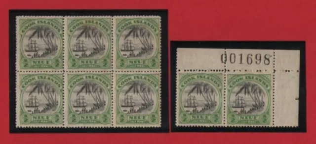 Australia - 1932 Niue Cook Islands Marginal 1/2d Stamps SG # 62 NH-Mint