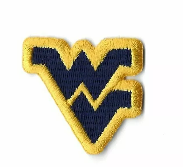West Virginia Patch Mountaineers WVU Navy Logo Iron On Embroidered Nike Jersey