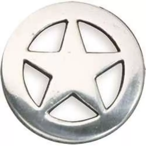 Ranger Star Concho Silver Plate - 2 Tamaños