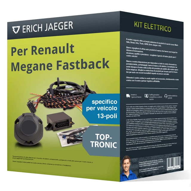Kit elettrico spec. 13 poli adatto per RENAULT Megane Fastback, 16- Jaeger Nuovo