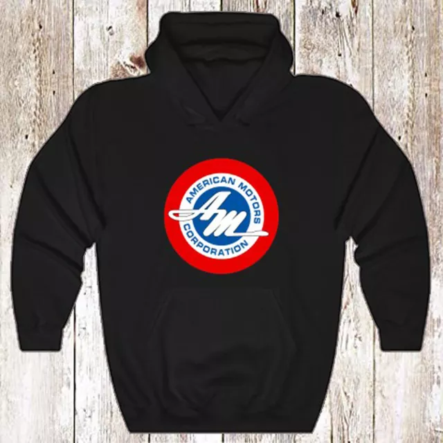 American Motors Corporation Classic Car Logo Black Hoodie Sweatshirt Size S-3XL