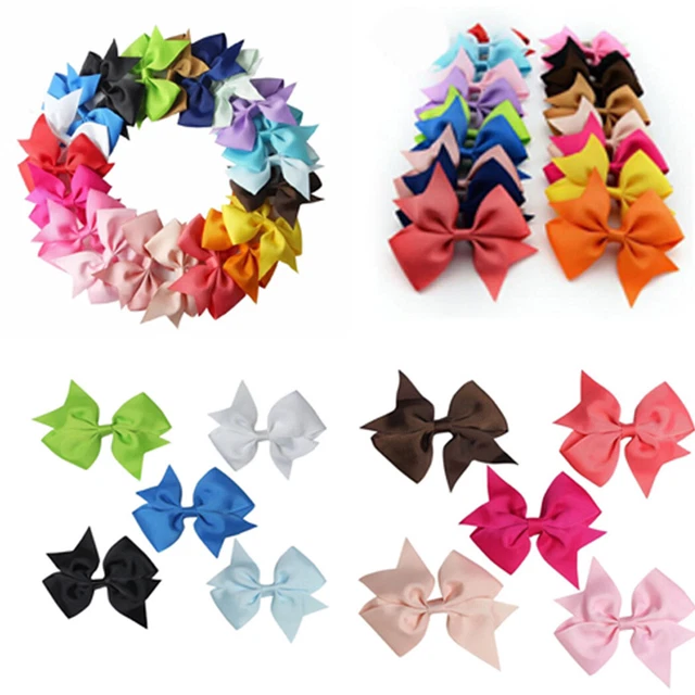 Mädchen Band Bogen Schleife Clips/Stopfen Bow Knot Haarspangen Schule Geschenk