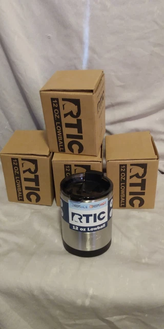 4 RTIC Lowball 12 OZ Insulated Tumbler w/Lids Lot of 4