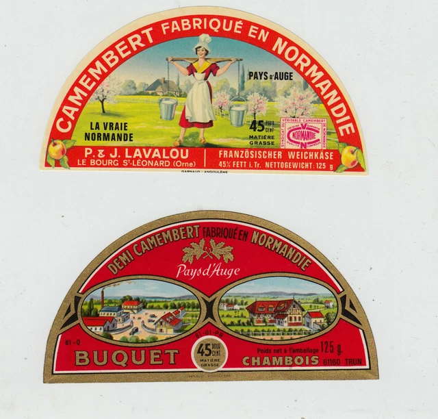 Fromage - ANCIEN ETIQUETTE BOITE A FROMAGE - CAMEMBERT DES VIGNERONS Benais Antique French Cheese Label 698 1688688139