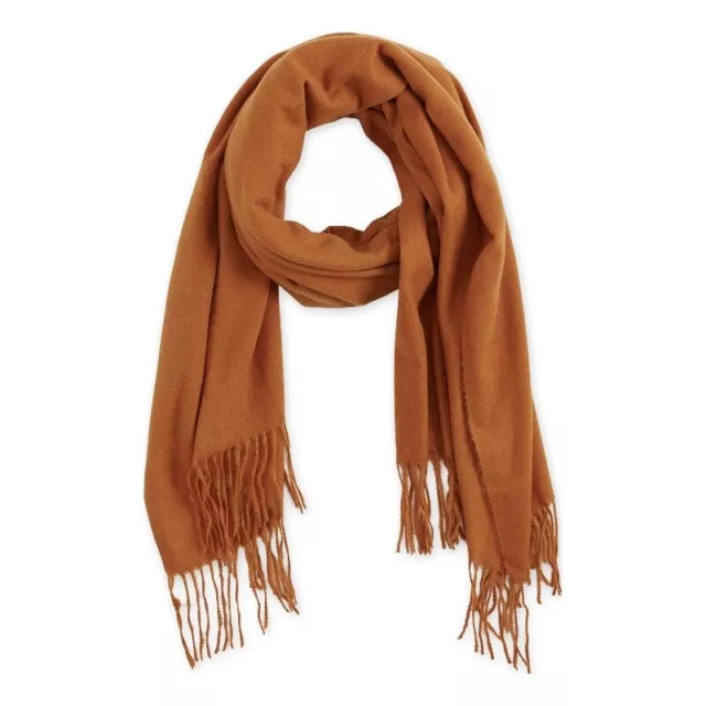 Solid Fringe Scarf - Tan 76x28.5