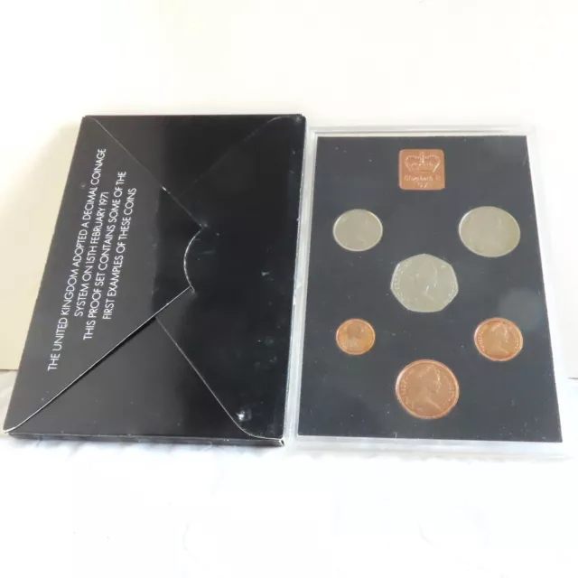 1971 ROYAL MINT FIRST DECIMAL 6 COIN PROOF SET - sealed/outer 2