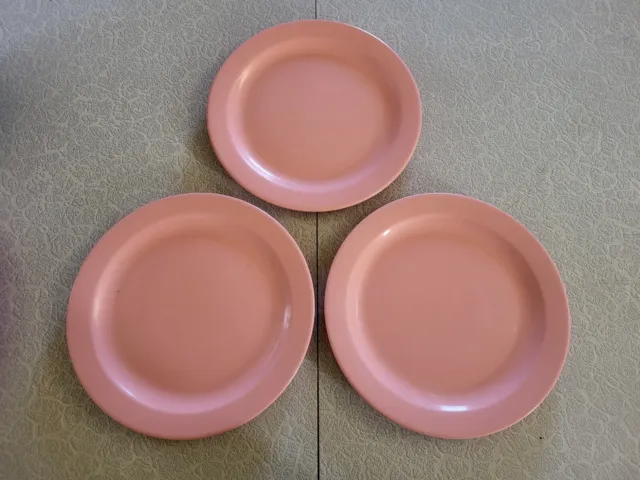 Vintage Mid Century Melamine Boonton Ware Pink Melmac Dinner Plate