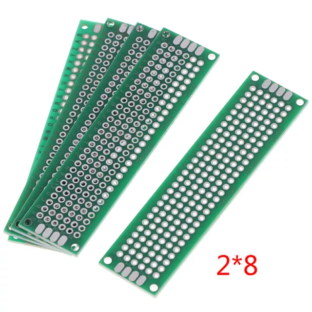 5X Double Side 2x8cm Prototype PCB Universal Printed Circuit Board Copper .vio