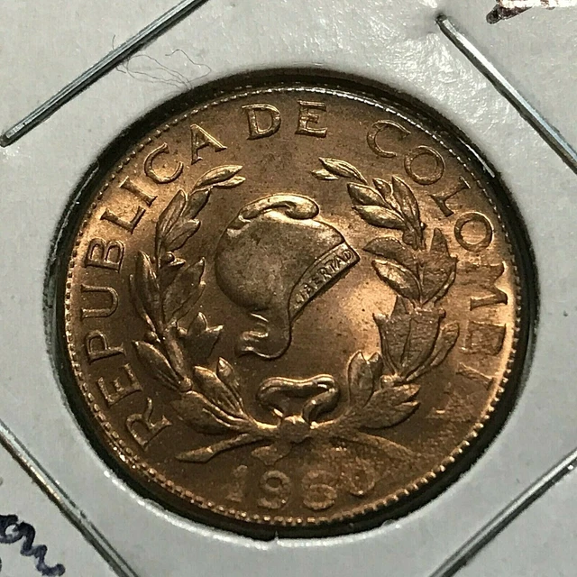 1960 Colombia 5 Centavos High Grade Low Mintage Coin