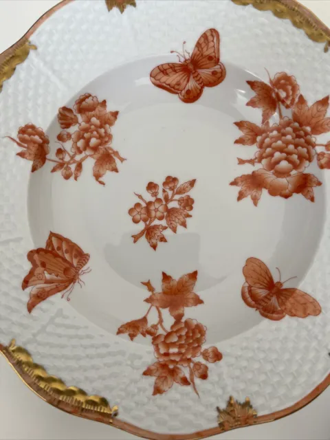 Herend Chinese Bouquet Soup Or Pasta Plate Used, Mint Colour - Rust - Uk Post 3