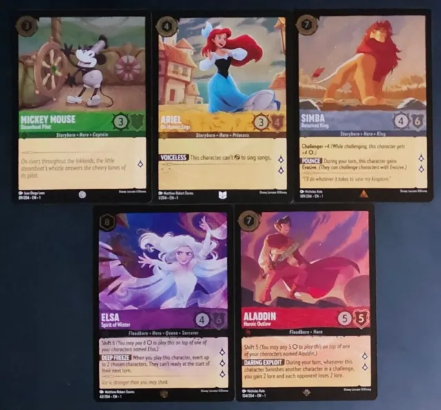 Disney Lorcana - The First Chapter - COLD FOIL Singles You Pick the Card