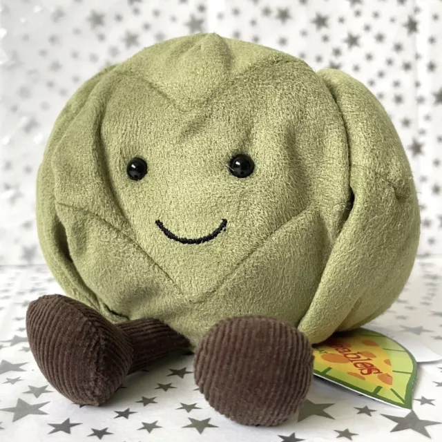 NEW JELLYCAT AMUSEABLE Brussels Sprout Soft Toy Comforter Green Novelty  BNWT £34.99 - PicClick UK