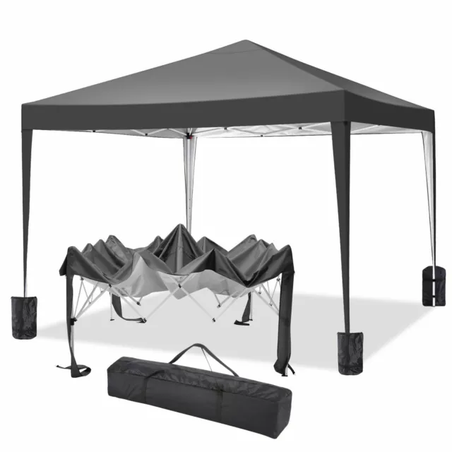 3x3m Pavillon Gartenpavillon Stabil PopUp Partyzelt Wasserdicht Sonnenschutz NEU