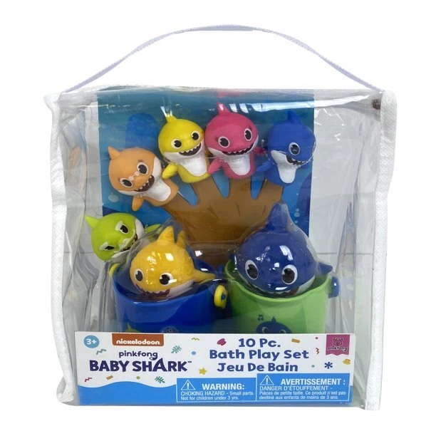 BABY SHARK 10PC Children's Bath Set w Finger Puppets NEW 13.05 PicClick