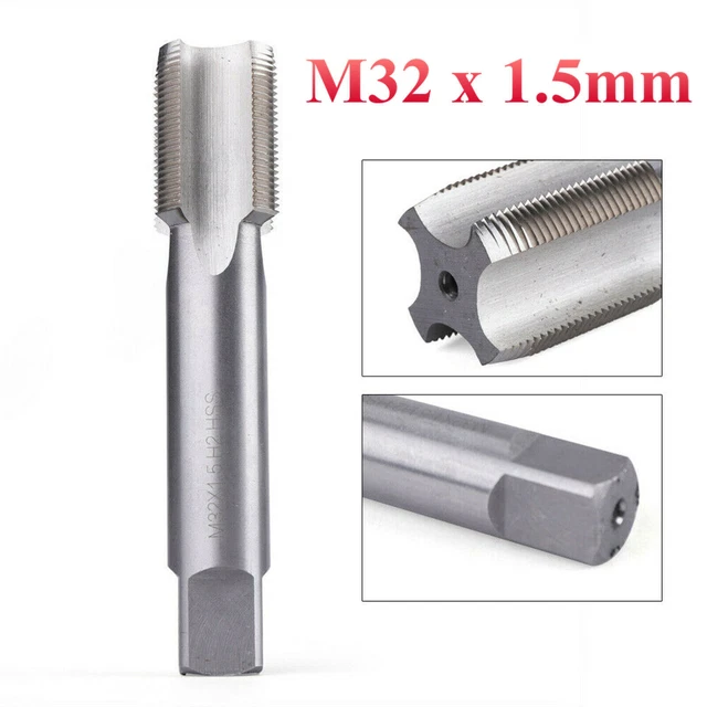 High Speed Steel M32*1.5 Tap Coarse Thread Straight Slot Metric Through Hole