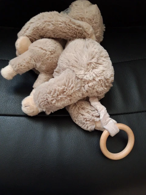 Doudou Musical Tex Baby Singe Paresseux Gris Taupe Beige 35Cm  Tbe 4