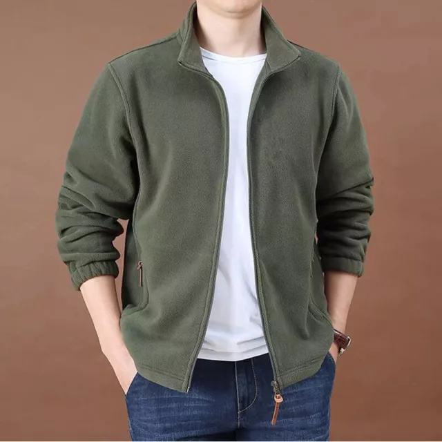 Mens Extra Thick Warm Fleece Heavy Duty Work Jacket Padded Anti Pill Winter☍ 12