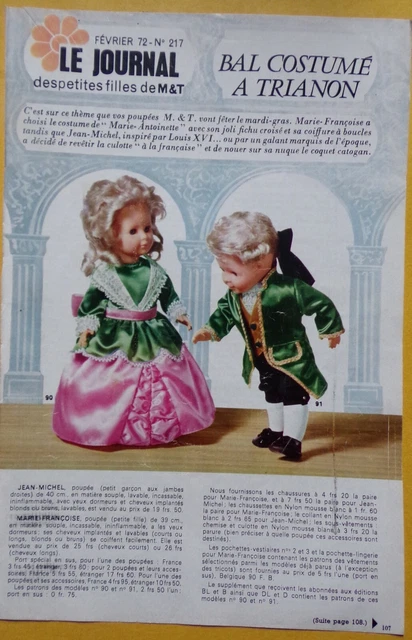 Pages De Patrons De Poupées MODES ET TRAVAUX - Mai 1984 (Marie-Françoise, Jean-Michel) - Occasion
