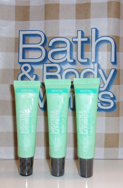 BATH & BODY Works CO Bigelow MENTHA Lip Shine #502 (Set of 3) NWT $27  $28.00