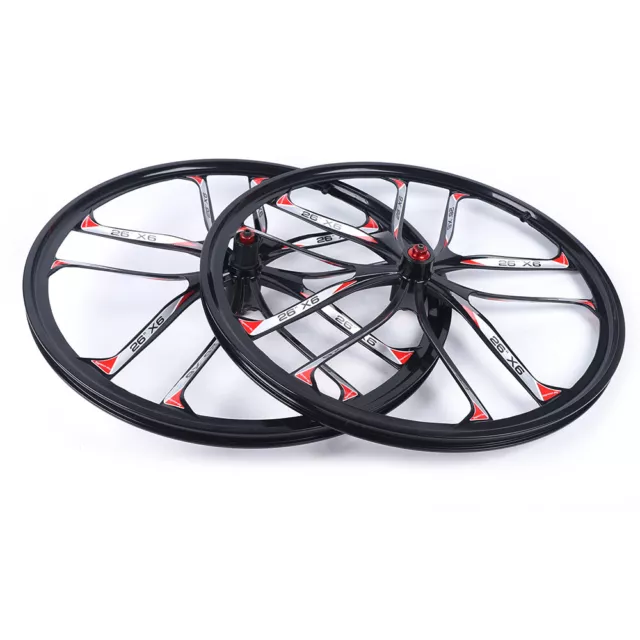 26" MTB Mountain Bike Mag Alloy Wheel Kit 10 Spoke Rims Disc Brake Front/Rear