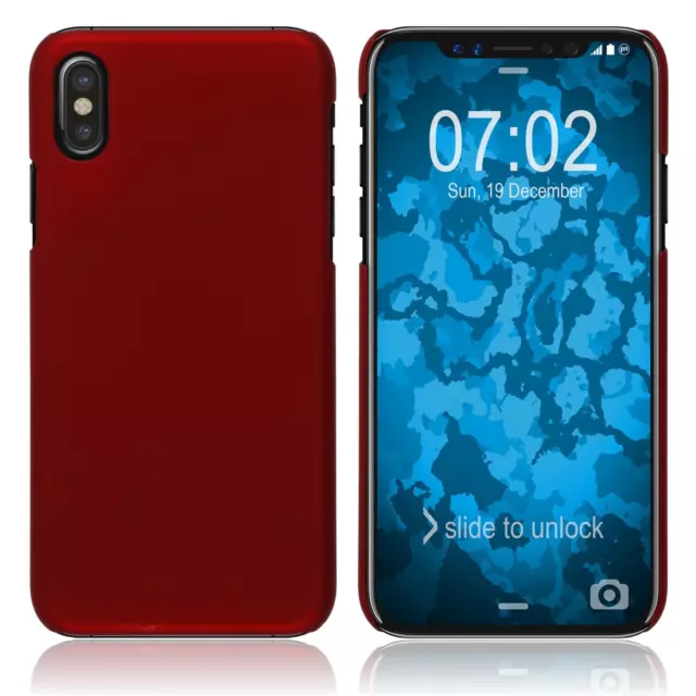 Custodia Rigida Apple iPhone Xs Max - gommata rosso Cover